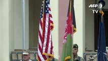 NATO change-of-command ceremony in Afghanistan