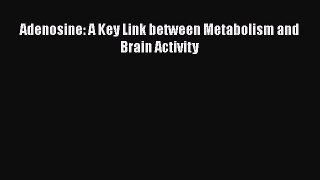 Read Adenosine: A Key Link between Metabolism and Brain Activity Ebook Free