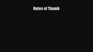 Read Rules of Thumb Ebook Free