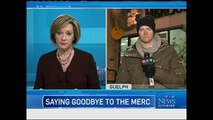 Dozens say goodbye to the Guelph Mercury by hugging building