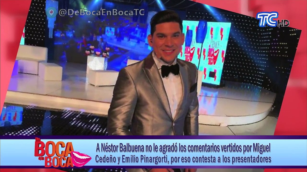A Néstor Balbuena no le agradó los comentarios vertidos por Miguel Cedeño y Emilio Pinargoti, por eso contesta a los presentadores