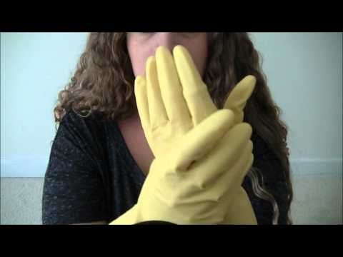 ASMR Sounds With Rubber Gloves + Unintelligible Whispering