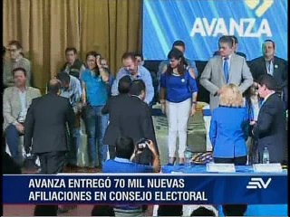 Avanza entregó nuevas afiliaciones al CNE
