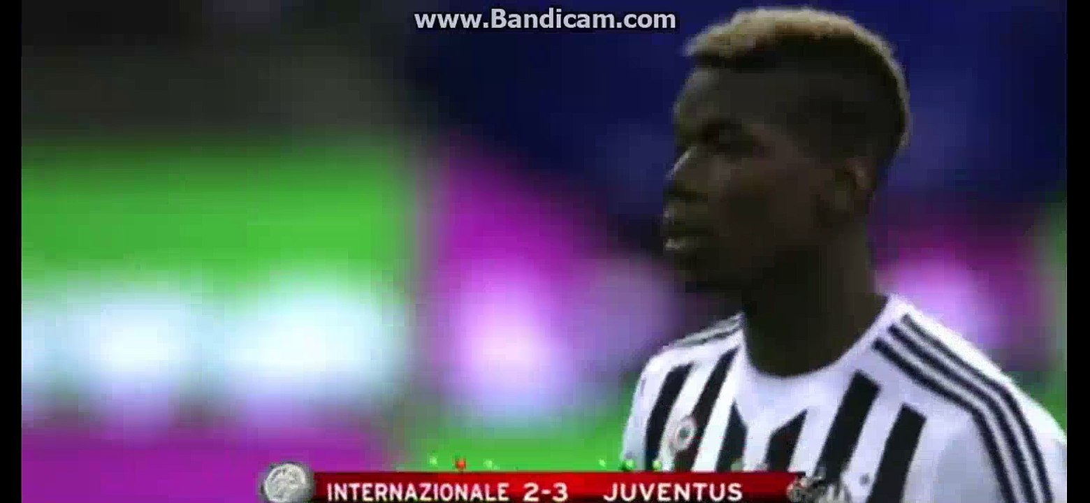 Paul Pogba Funny Penalty Goal Inter vs Juventus  02/03/2016