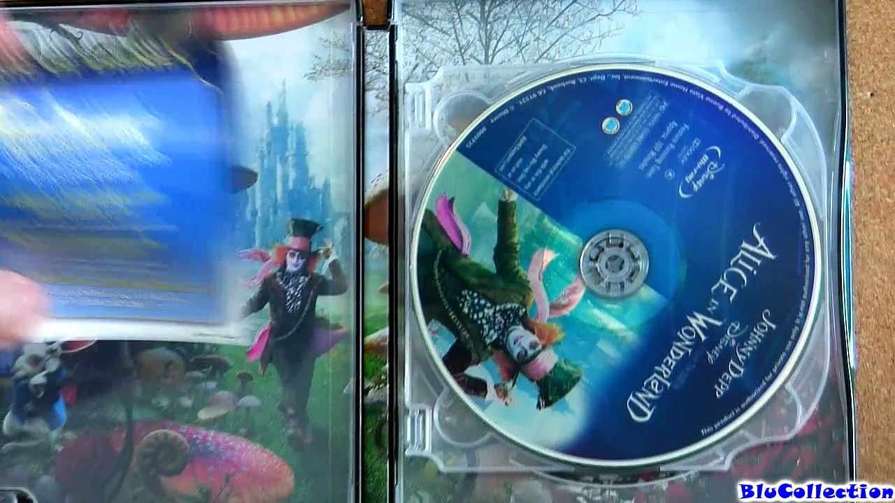 Alice in Wonderland BLU RAY IRONPACK unboxing review NOT Steelbook