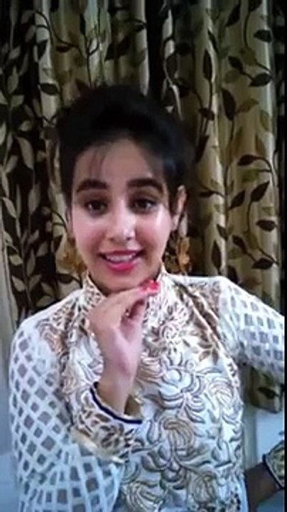 Beautiful girl singing in beautiful voice
