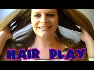 ASMR Whispered Ramble + Hair Play With Straight Hair