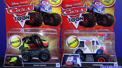 Download Video: Cars Toon I-SCREAMER Deluxe Diecast RASTA CARIAN Monster Truck Mater Disney Kids Maters tall tales