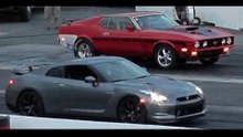 ★ Nissan GTR VS Ford Mustang Mach1 SANAIR DRAG ★