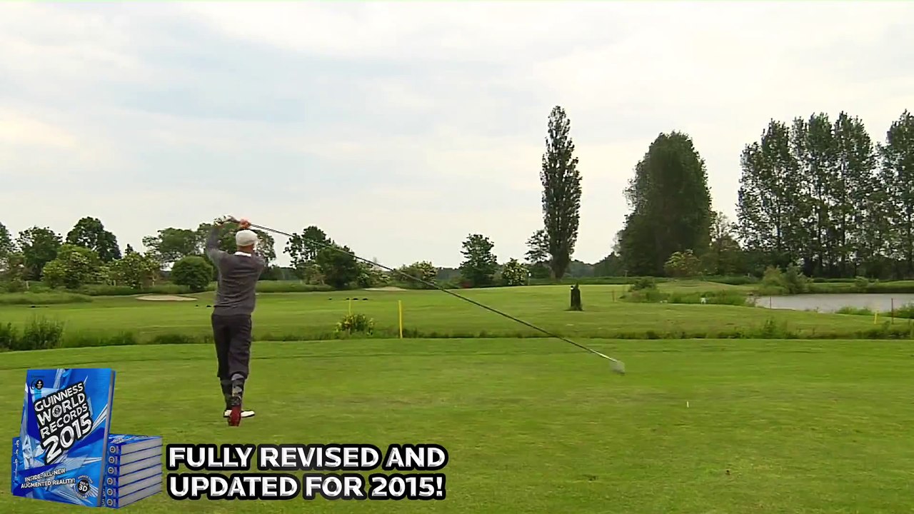 dünyanın en uzun golf sopası ile atış yapmak