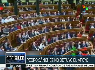 España: congreso rechaza investir a Pedro Sánchez como presidente