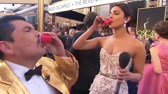 Priyanka Chopra CAUGHT Taking Tequila Shots At OSCARS