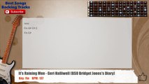 It's Raining Men - Geri Halliwell Guitar Backing Track with scale, chords and lyrics