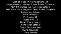 [1st 2014 Video] List of davemadsons Looney Tunes Intro Bloopers Season 4 Predictions