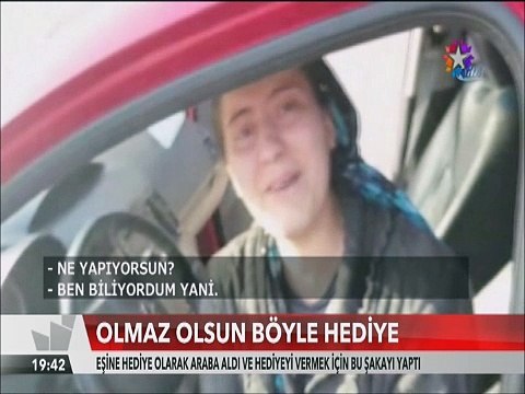 Eşine hediye aldığı arabayı yolda kavga ettikten sonra teslim eden koca