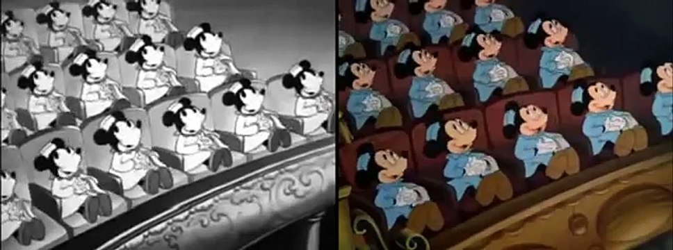 Orphans Benefit - Mickey Mouse Short - 1934 / 1941 Comparison