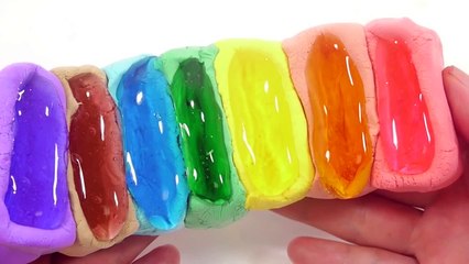 How to make Rainbow Colors Clay Slime and Glow in the dark Slime DIY 천사 점토 무지�