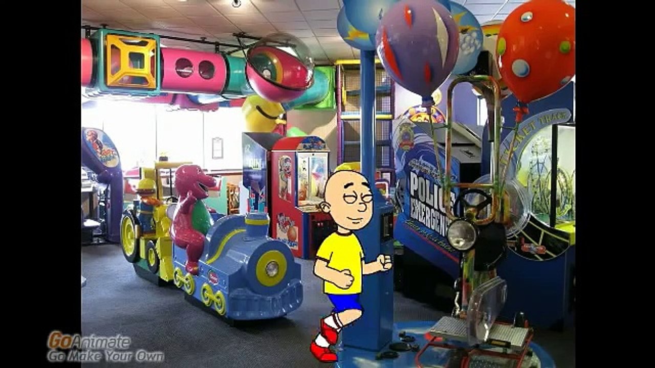 Caillou goes to Chuck e Cheese and gets grounded