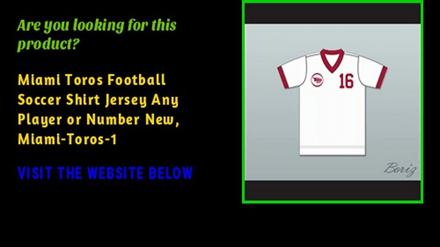 Miami Toros Football Soccer Shirt Jersey Any Player or Number New, Miami-Toros-1