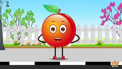 Peach Fruit Rhyme for Children, Peach Cartoon Fruits Song for Kids