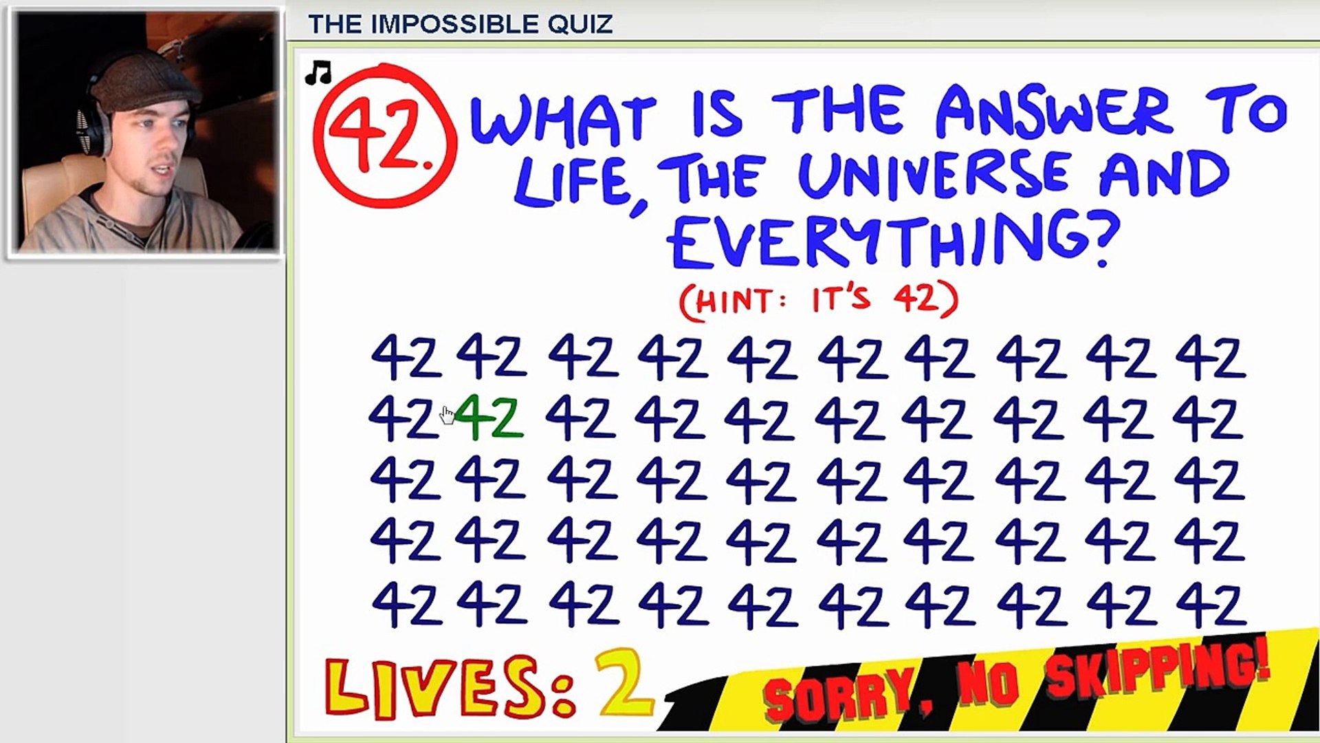 What Is The Answer To Life Universe And Everything Impossible Quiz 