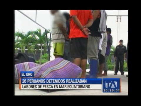Peruanos detenidos realizaban labores de pesca en mar ecuatoriano