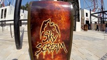 Sky Scream Roller Coaster POV Premier Launched Ride Holiday Park Germany