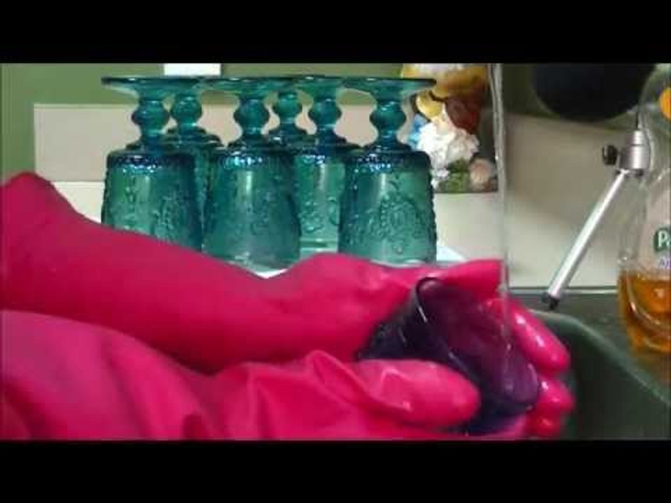 ASMR Soft-Spoken Intro./ Washing Dishes With Rubber Gloves