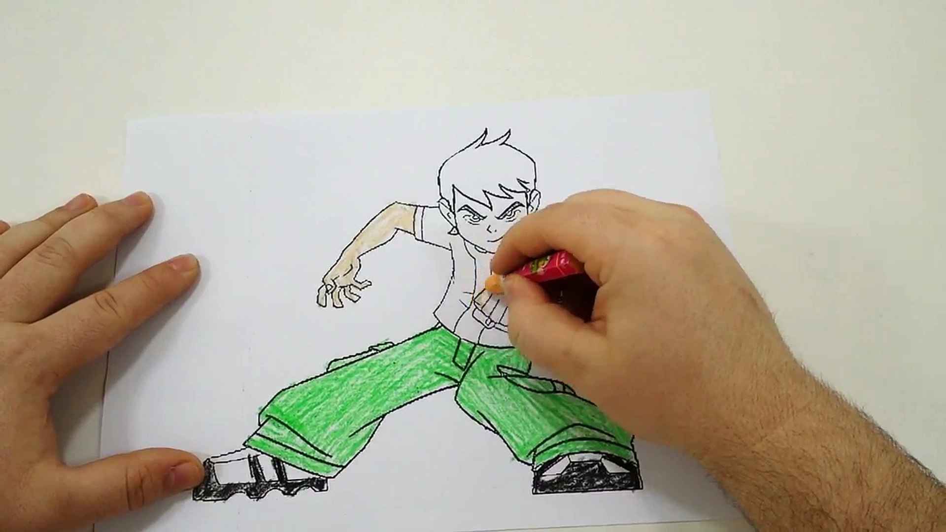 Ben 10 Full Coloring Page - Ben 10 Cartoon