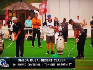 Tiger Woods / Warm Up Routine (2014 Dubai Desert Classic)
