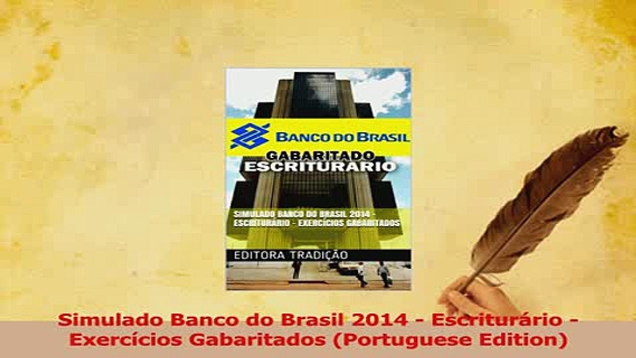 Download  Simulado Banco do Brasil 2014  Escriturário  Exercícios Gabaritados Portuguese Edition Ebook Free