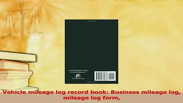 Download Vehicle mileage log record book Business mileage log mileage log form PDF Free