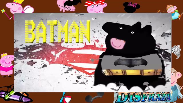 BATMAN V SUPERMAN PEPPA PIG Y SU FAMILIA SE DISFRAZAN EN SUPER HEROES VIDEOS PARA NIÑOS VIDEOS