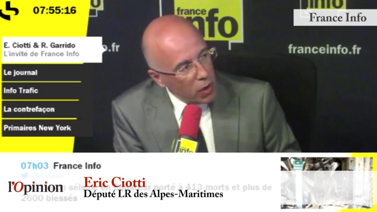 Eric Ciotti : « Je demande au ministre de l’Intérieur de déposer plainte contre la CGT »