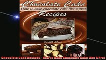 READ book  Chocolate Cake Recipes  How to Bake Chocolate Cake Like A Pro  FREE BOOOK ONLINE