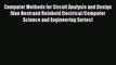 [Read Book] Computer Methods for Circuit Analysis and Design (Van Nostrand Reinhold Electrical/Computer