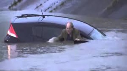 Houston weather a Reporter Rescues Motorist Stranded In Flood Waters 2016