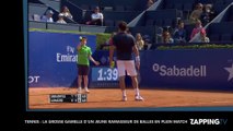 Tennis : La grosse gamelle d’un jeune ramasseur de balles en plein match (vidéo)