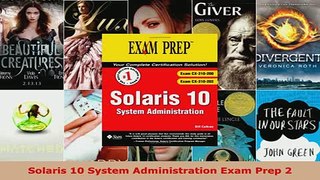 PDF  Solaris 10 System Administration Exam Prep 2 Read Online