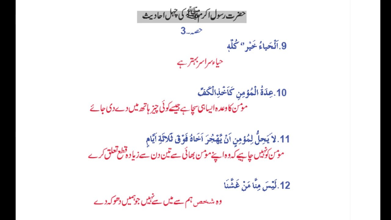 40 Ahaadees (Traditions) Holy prophet P-2 Dr NA Mazhar (Dr alternative medicine)