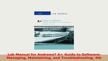 PDF  Lab Manual for Andrews A Guide to Software Managing Maintaining and Troubleshooting 4th Read Online
