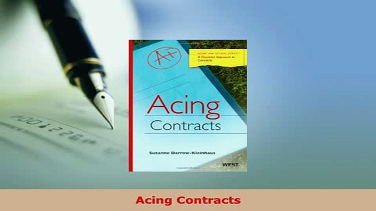 PDF  Acing Contracts  EBook