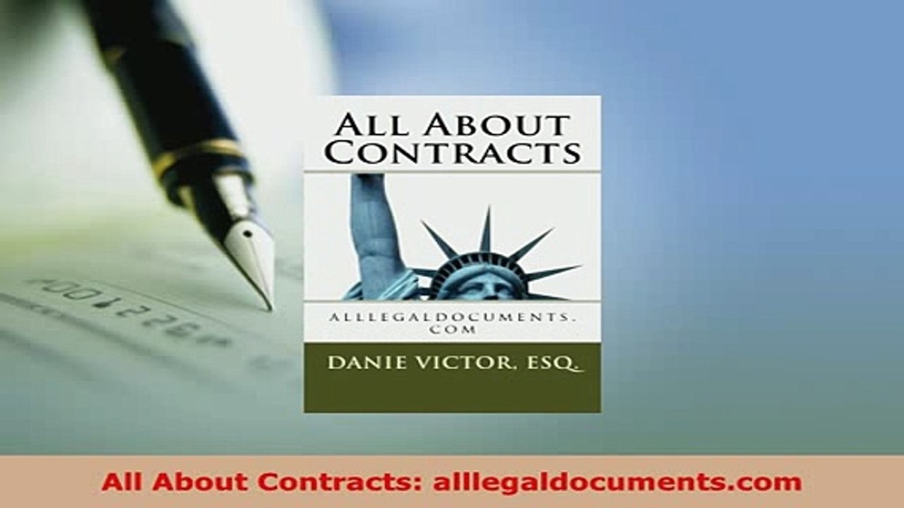 PDF  All About Contracts alllegaldocumentscom  EBook