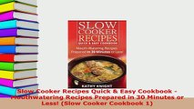 PDF  Slow Cooker Recipes Quick  Easy Cookbook  Mouthwatering Recipes Prepared in 30 Minutes Read Online