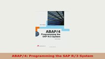 PDF  ABAP4 Programming the SAP R3 System Download Full Ebook
