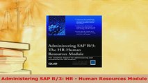 PDF  Administering SAP R3 HR  Human Resources Module Read Full Ebook