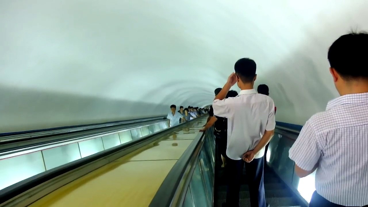 Pyongyang Metro Escalator
