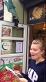 Latvian girl singing pakistani national anthem in Riga pakistan kebab