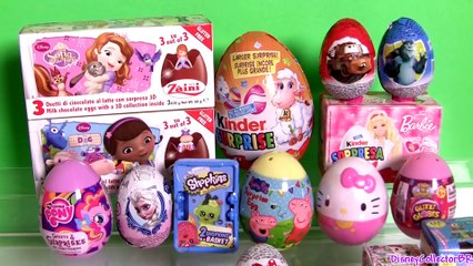 Download Video: Kinder Surprise Boxes Huevos Sorpresa MyLittlePony Shopkins Sofia GlitziGlobes Peppa Frozen Barbie