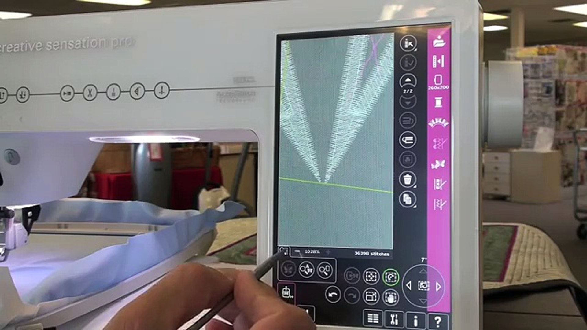 ⁣Pfaff Creative Sensation Pro, class 2 embroidery 169